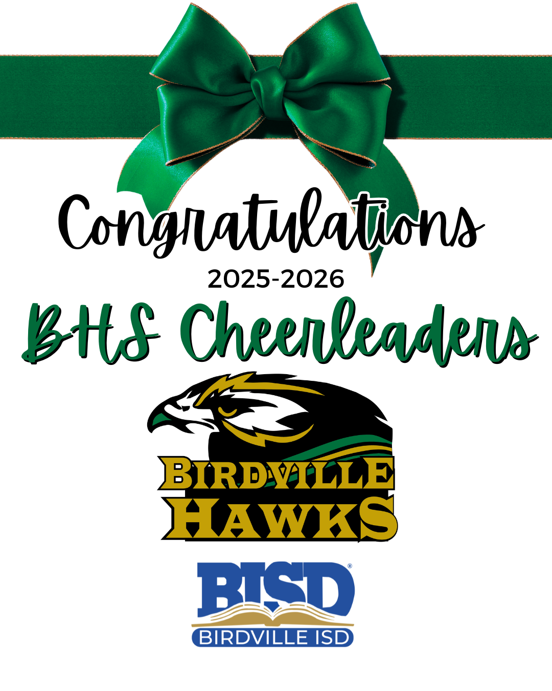 Congratulations 2025-26 BHS Cheerleaders  Birdville ISD